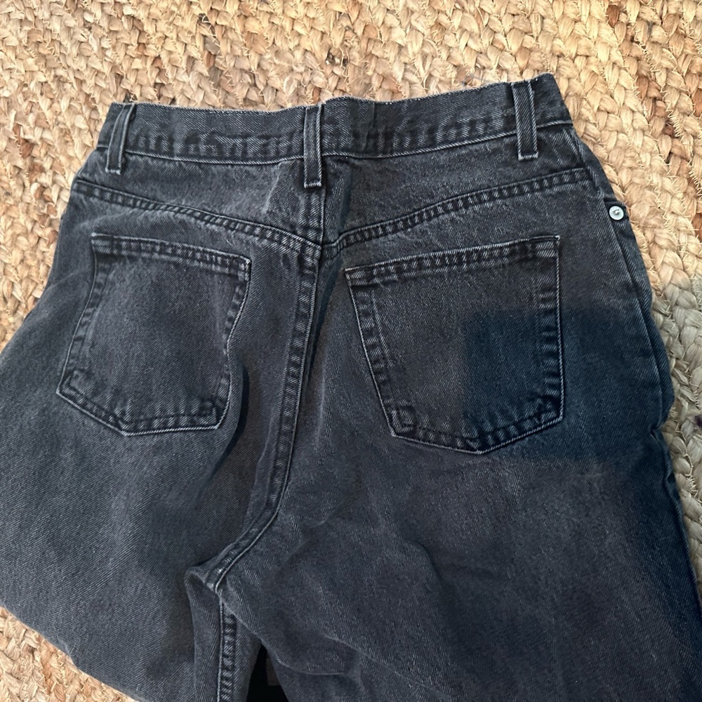 BLACK HIGH RISE STRAIGHT JEANS - Picture 4 of 4